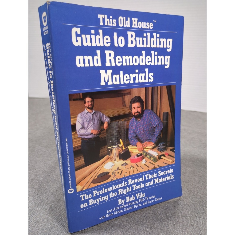 1986 This Old House Guide to Building & Remodeling Materials Bob Vila Trade PB